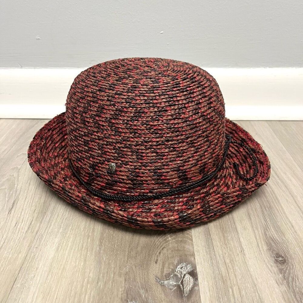 Helen Kaminski Australia Provence Red Raffia Sun Hat NWT